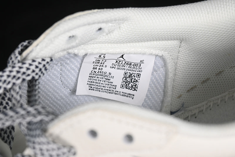 Nike Air Jordan 1 Low OG SP Travis Scott Fragment Design LV Navy Sole White Sneakers