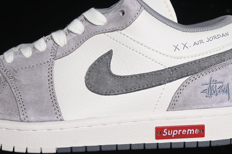 Nike Air Jordan 1 Low Grey White Casual Sneakers