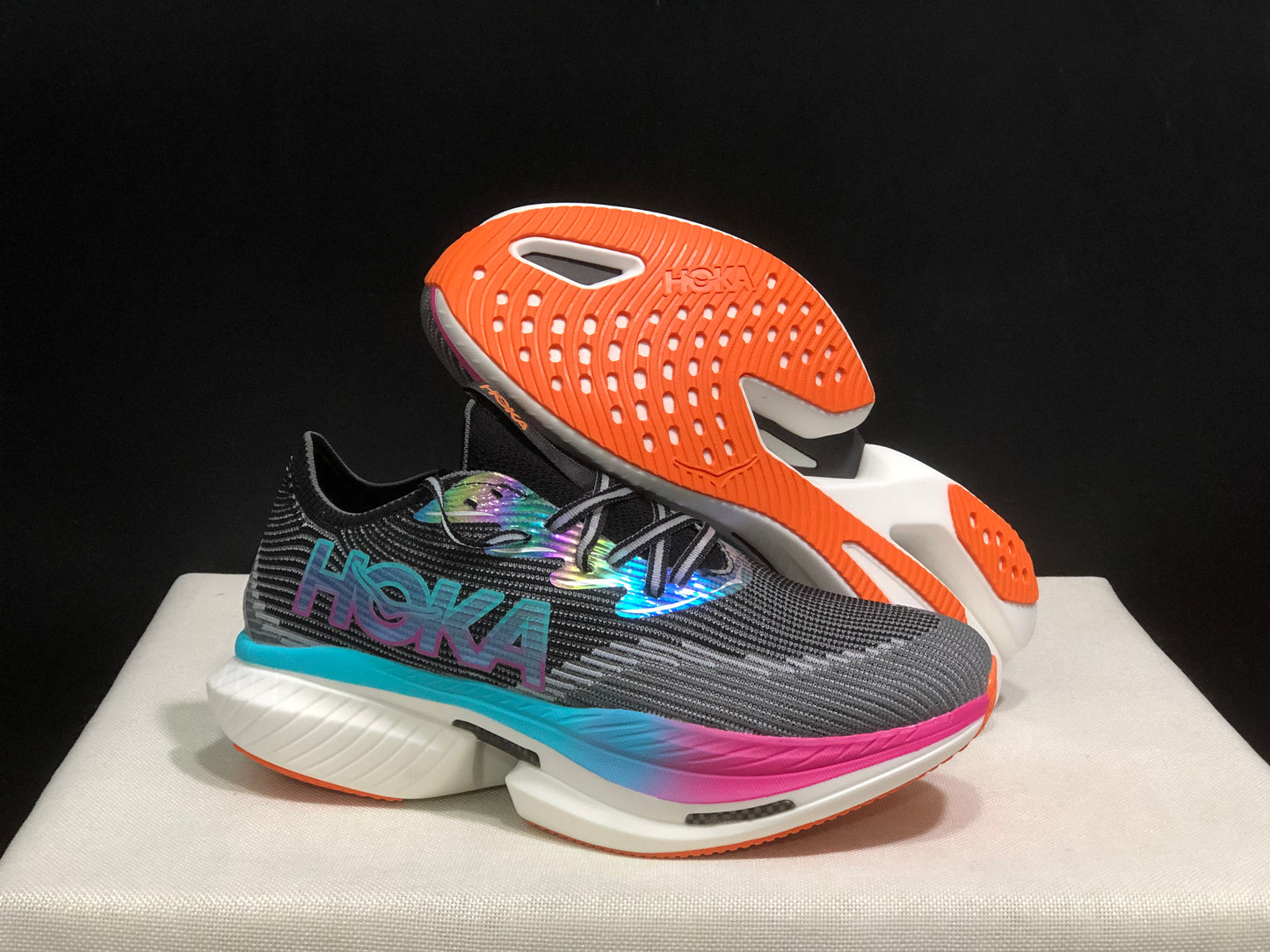 Hoka One One Cielo X1 Black Comfortable Casual Running Shoes Sneakers