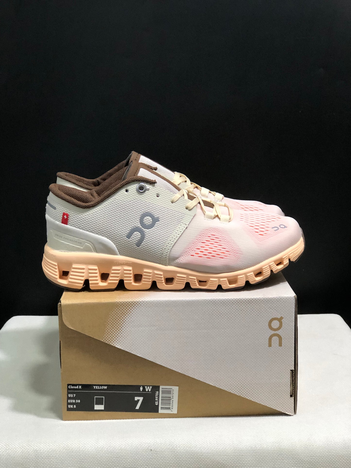 On Running Cloud X3 Shift Multi-Functional Running Shoes Ivory Grey/Light Orange