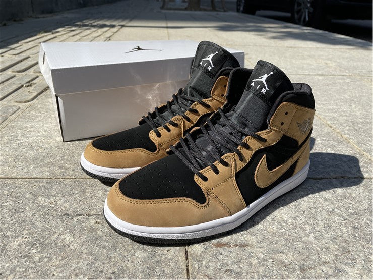 Nike Air Jordan 1 Mid SE Desert Ochre 2020 Brown Sneakers