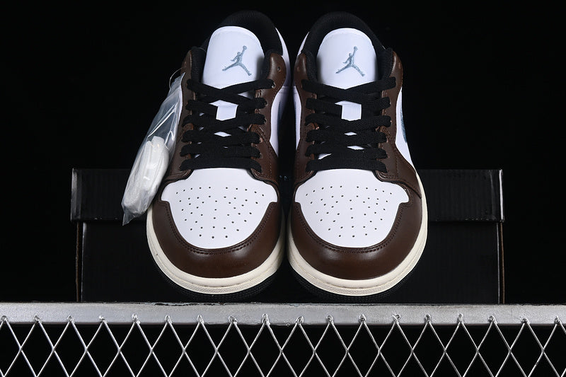Nike Air Jordan 1 Low Retro SE White Dark Brown Sneakers