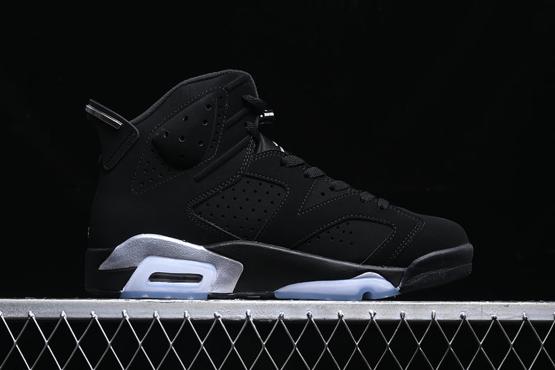 Nike Air Jordan 6 Retro Metallic Silver Black Sneakers