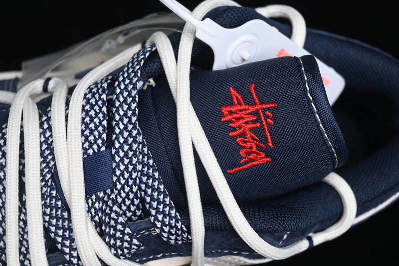 Nike Air Jordan 1 Low Red Sole White Blue Sneakers