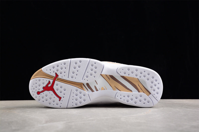 OVO Nike Air Jordan 8 Retro White Metallic Gold Sneakers