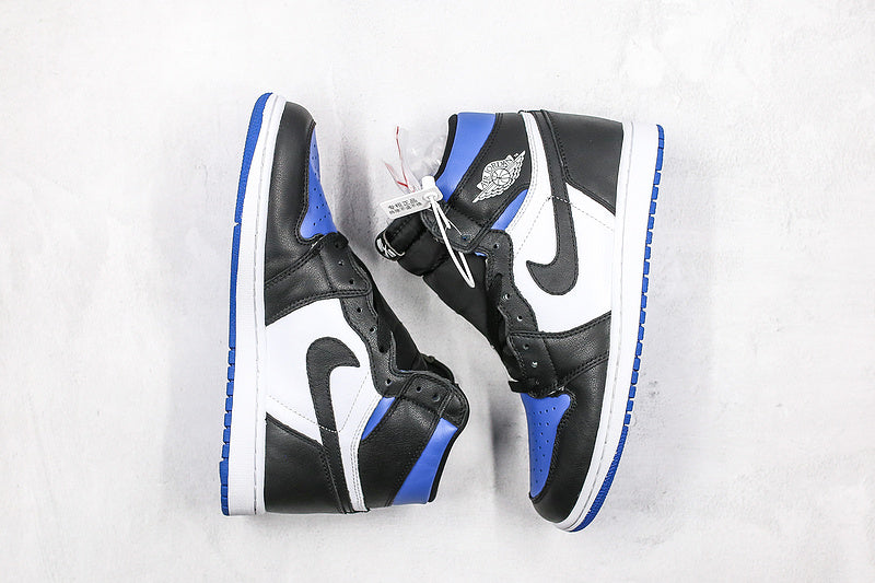Nike Air Jordan 1 Retro High-Top Royal Toe Gs Black Blue Sneakers