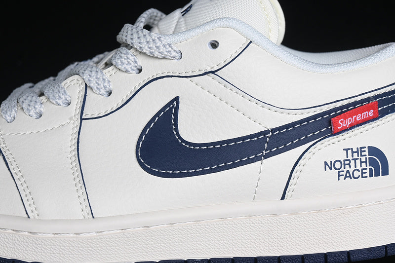 Nike Air Jordan 1 Low Supreme Navy Off White Sneakers