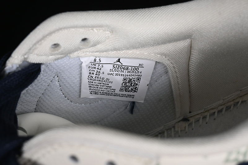 Nike Air Jordan 1 Low Travis Scott Fragment Design LV White Blue Sneakers
