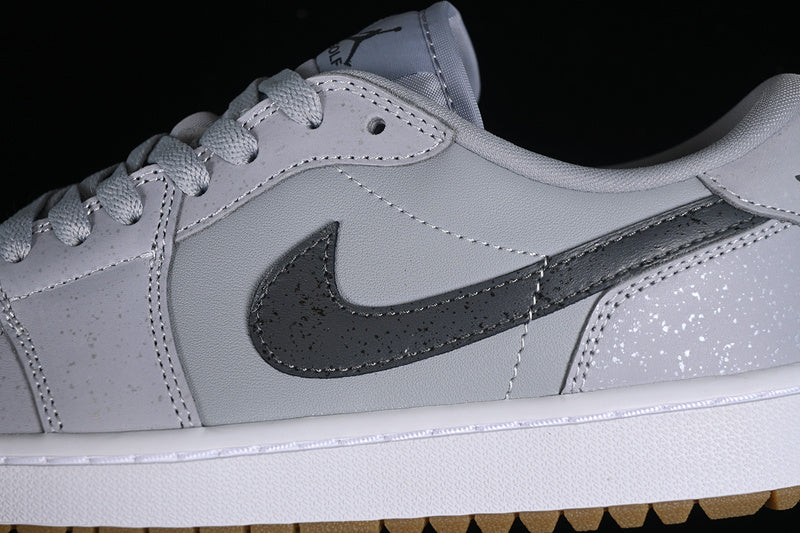 Nike Air Jordan 1 Low Wolf Grey White Gum Medium Brown Sole Sneakers
