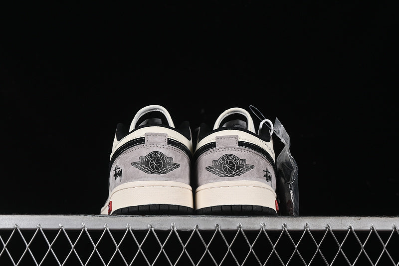 Nike Air Jordan 1 Low Black Beige Grey Sneakers