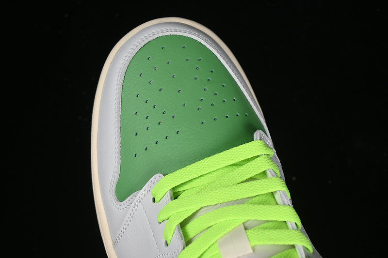 Nike Air Jordan 1 Low Phantom White Green Amber Brown Sole Sneakers