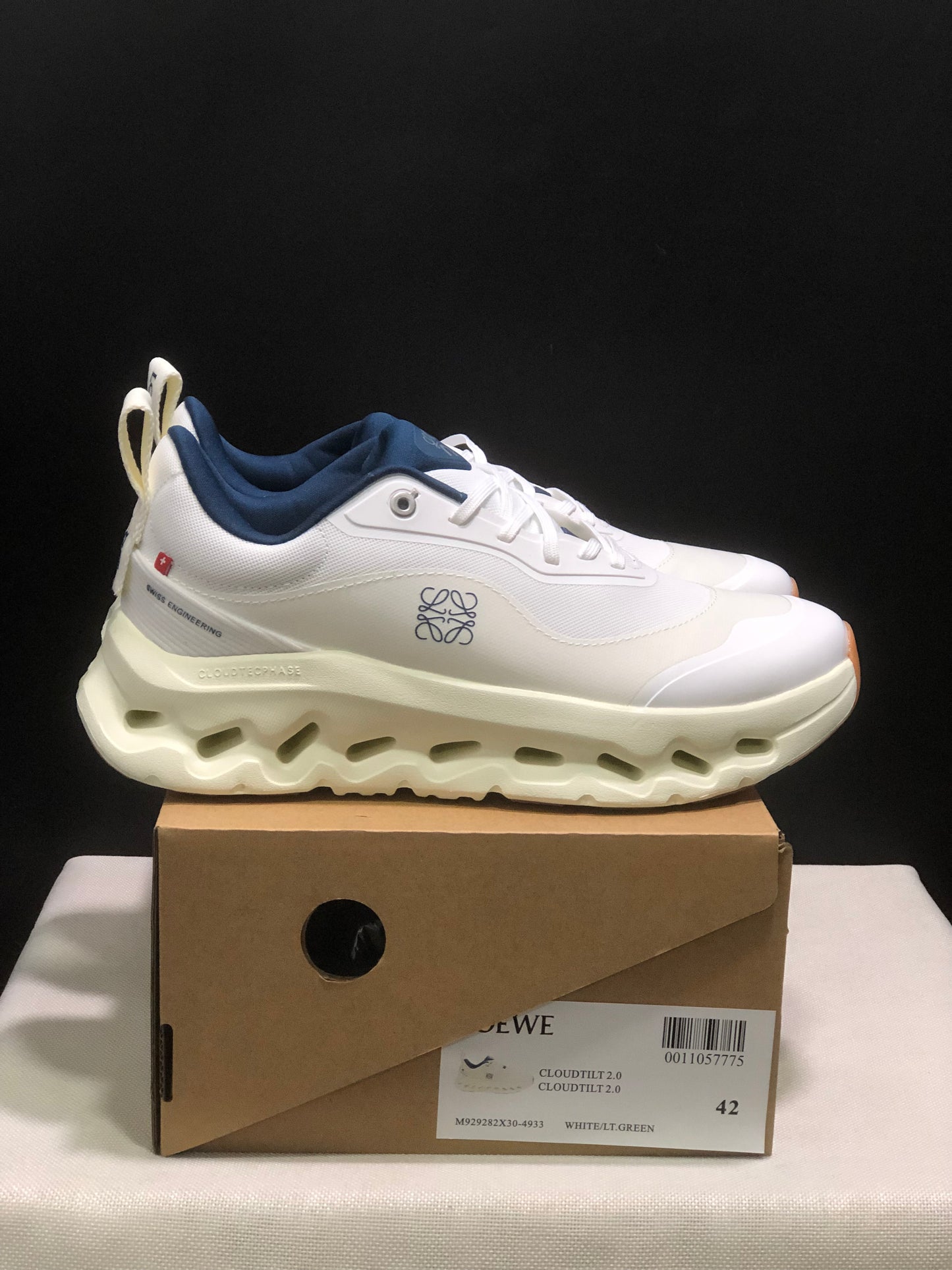 LOEWE x On Running Cloudtilt 2.0 Casual Sports Shoes White/Milk Green