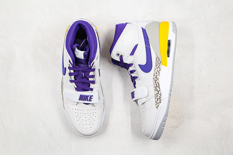 Nike Air Jordan Legacy 312 Lakers White Purple Gold Sneakers