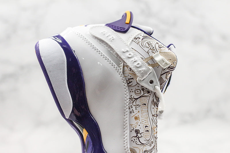 Nike Air Jordan 6 Rings White Purple Sneakers