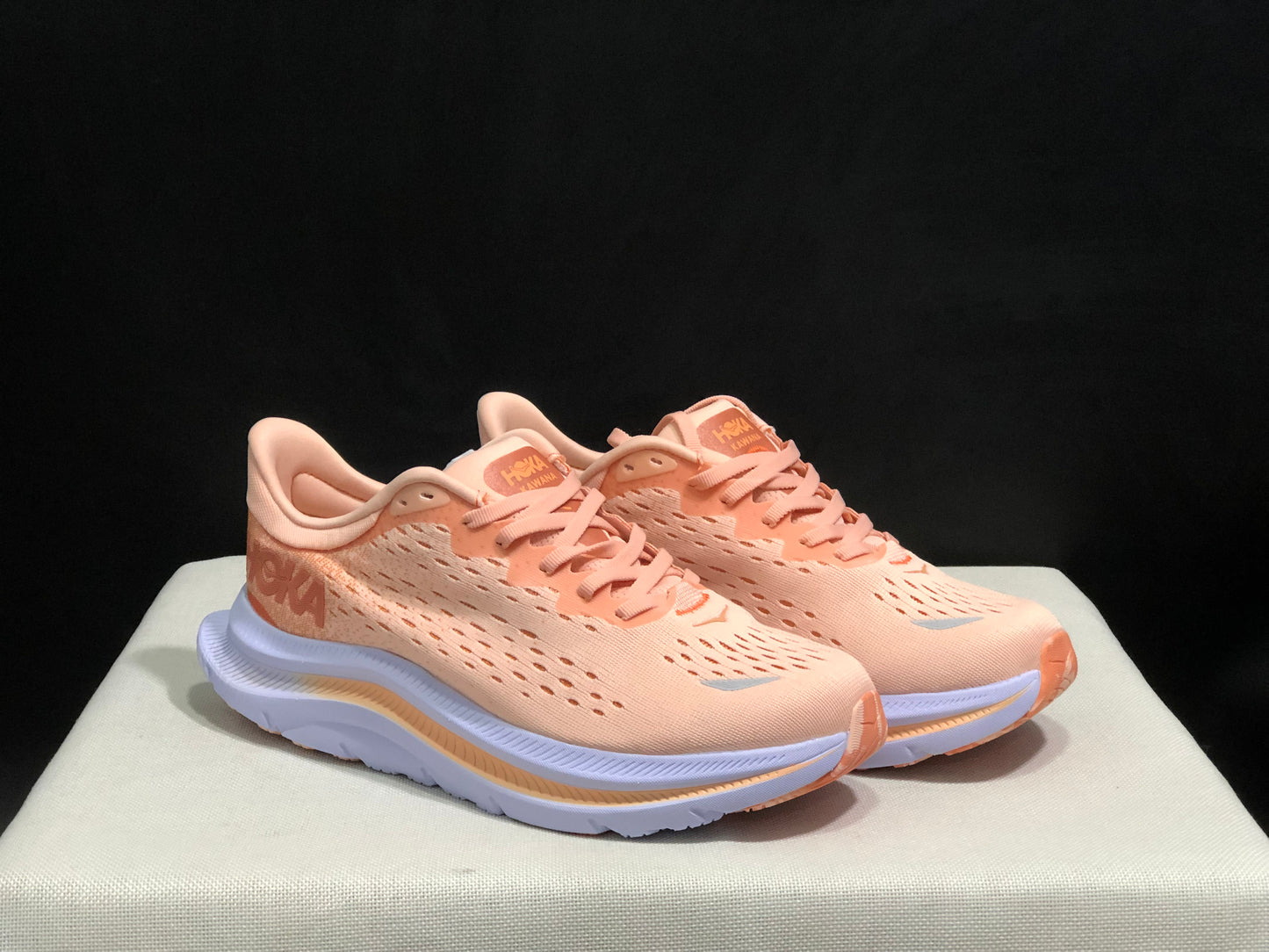 Hoka One One Kawana Cushioning Comfortable Gym Running Shoes Sneakers Light Orange