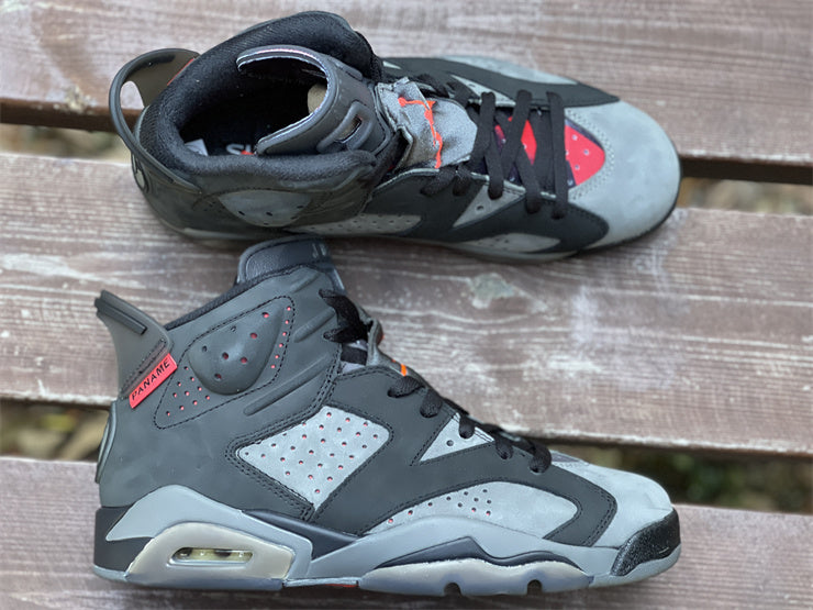Nike Air Jordan 6 Retro PSG Paris Saint Germain Black Grey Sneakers
