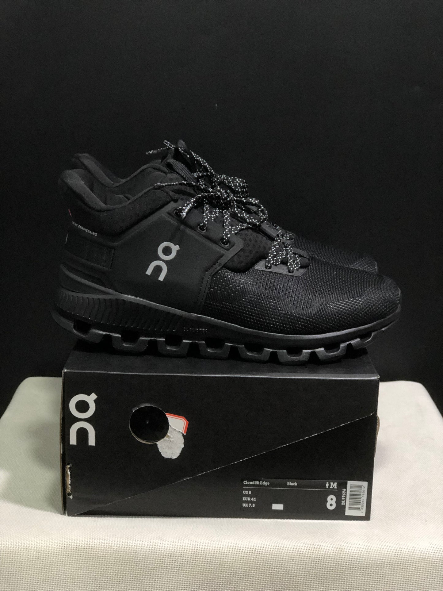 On Running Cloud Hi Edge Outdoor Training Running Shoes All Black