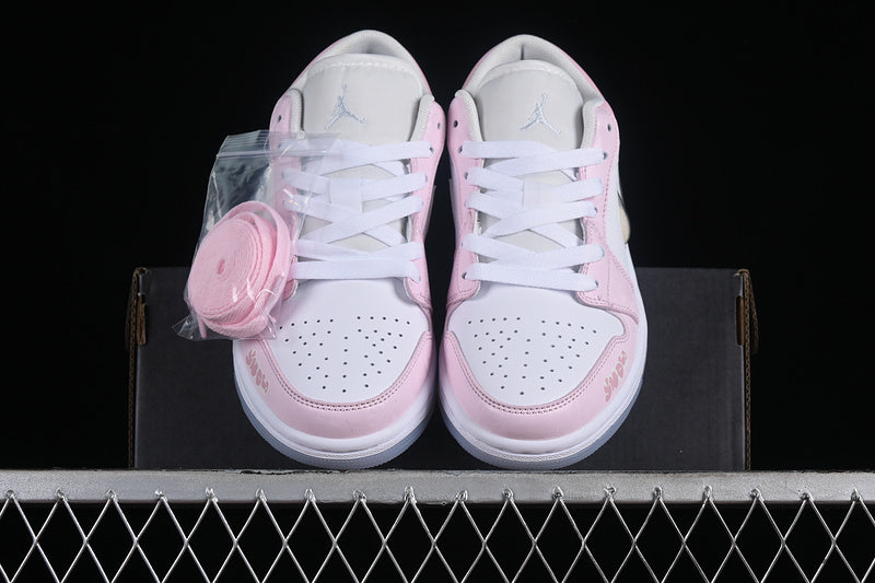Nike Air Jordan 1 Low SE GS White Ice Blue Summit Pink Sneakers