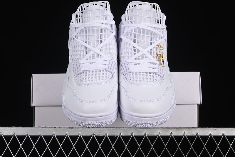 Nike Air Jordan 4 Retro Net White Sneakers