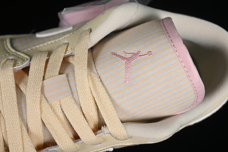 Nike Air Jordan1 Low Creamy White Pink Sneakers
