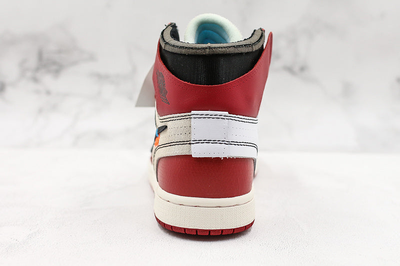 Nike Air Jordan Retro 1 Off-White Red White Sneakers