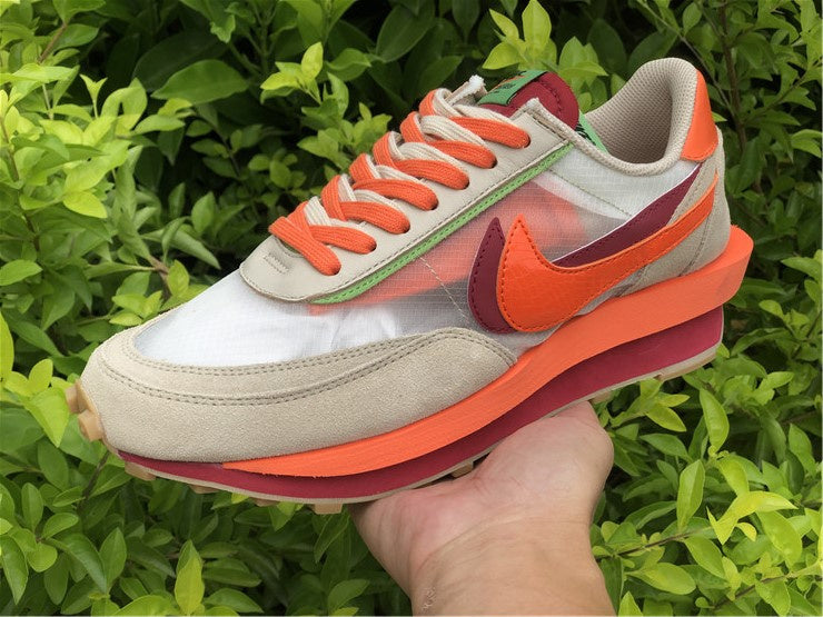 Nike LD Waffle Sacai Clot Kiss of Death Orange Sneakers