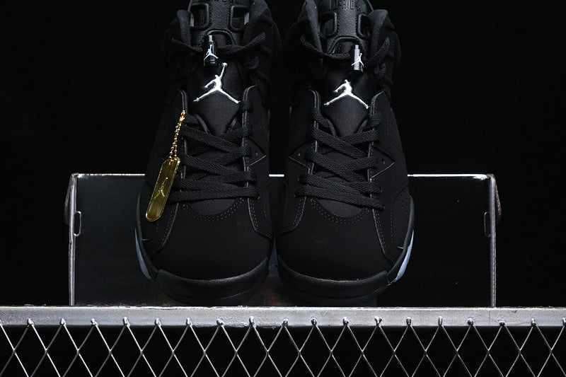 Nike Air Jordan 6 Retro Metallic Silver Black Sneakers
