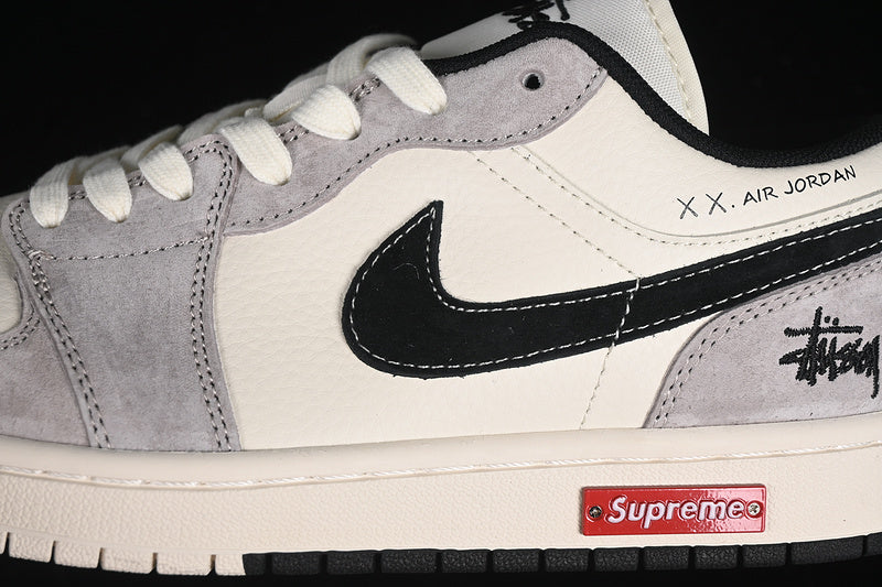 Nike Air Jordan 1 Low Black Beige Grey Sneakers