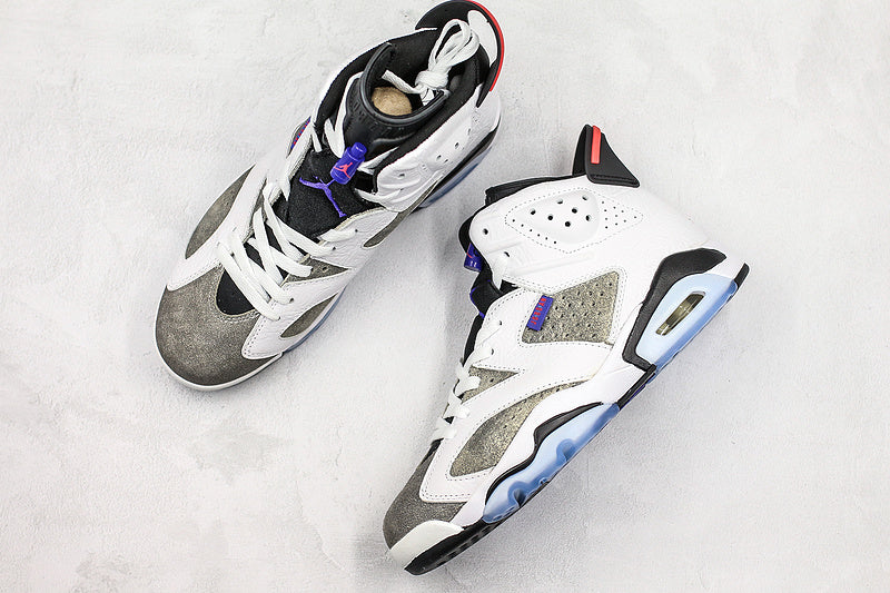 Nike Air Jordan 6 Retro Flight Nostalgia White Gray Sneakers