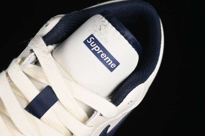 Nike Air Jordan 1 Low Supreme Navy White Sneakers