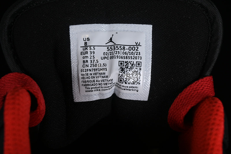 Nike Air Jordan 1 Low Retro Red Sole Black Dark Grey Sneakers