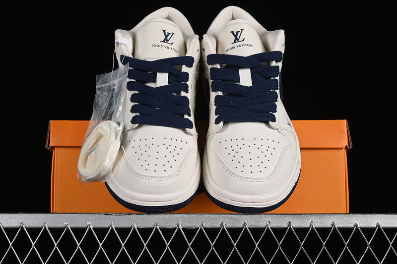 Nike Air Jordan 1 Low Louis Vuitton Blue Grey White Sneakers
