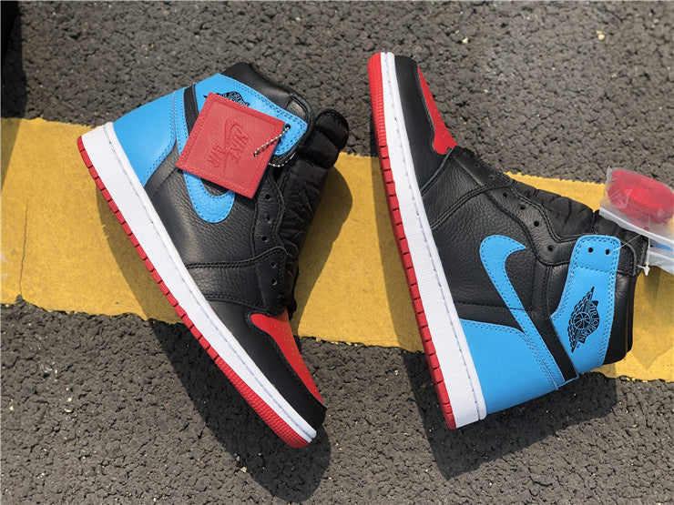 Nike Air Jordan 1 High OG UNC To Chicago 2020 Black Blue Red Sneakers