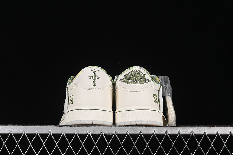 Nike Air Jordan 1 Low OG SP Travis Scott Fragment Design Givenchy Green White Sneakers