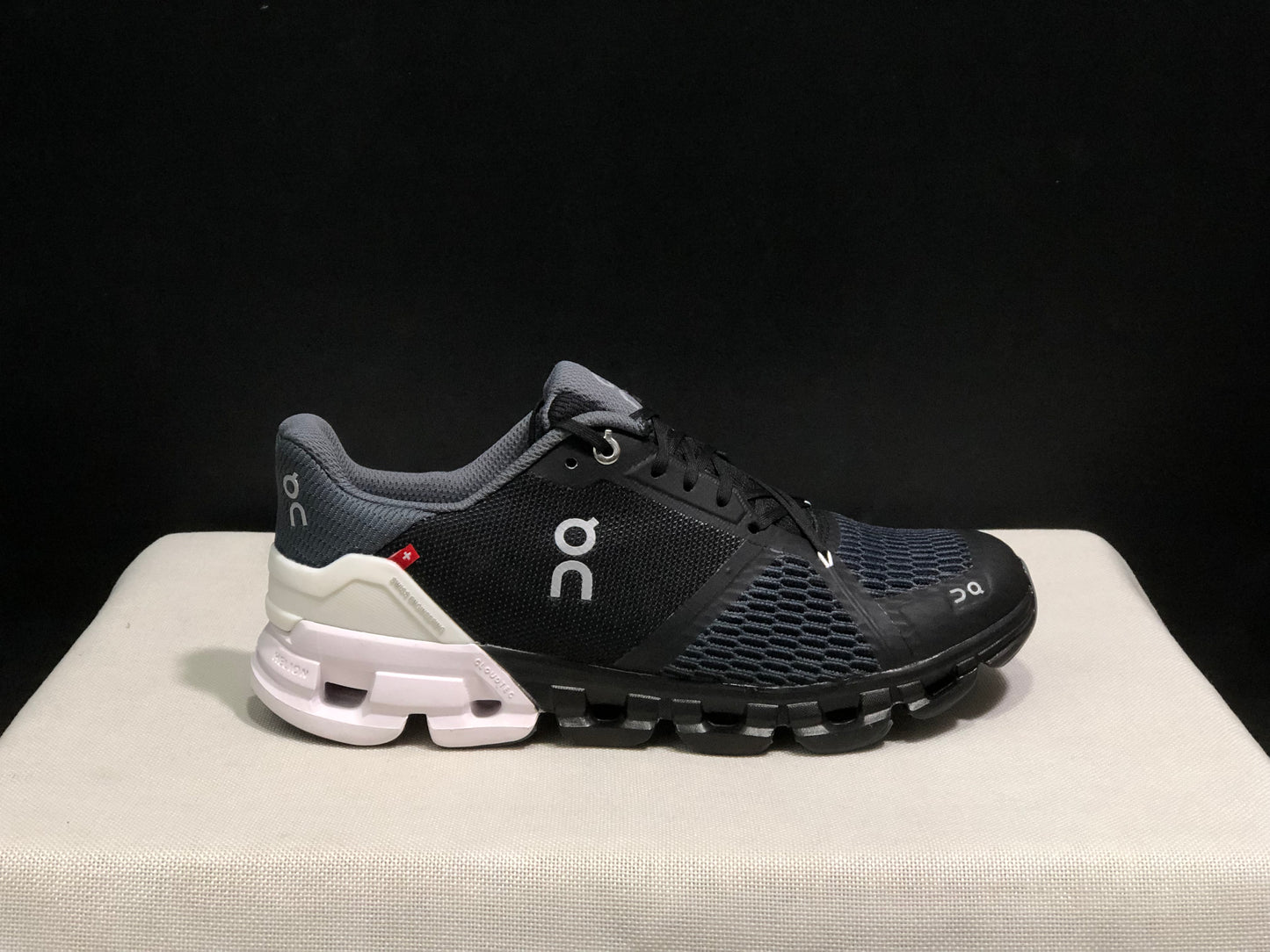 On Running Cloudflyer Black/White Shock-Absorbing Running Shoes