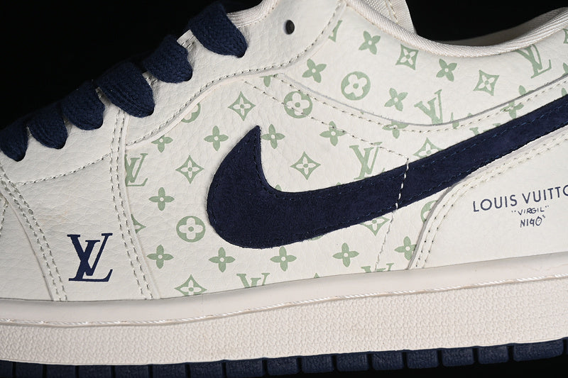 Nike Air Jordan 1 Low Louis Vuitton Blue Grey White Sneakers