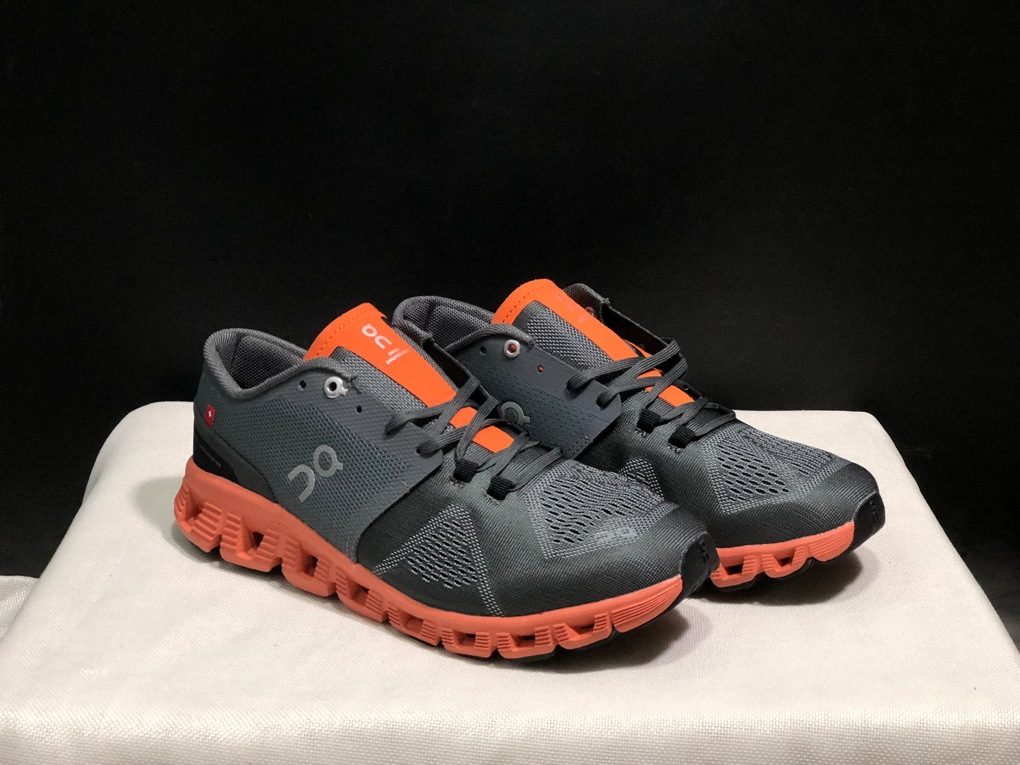 On Running Cloud X Lightweight Running Shoes Lime/Rust Red