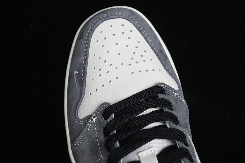 Nike Air Jordan 1 Low Black White Wolf Grey Sneakers