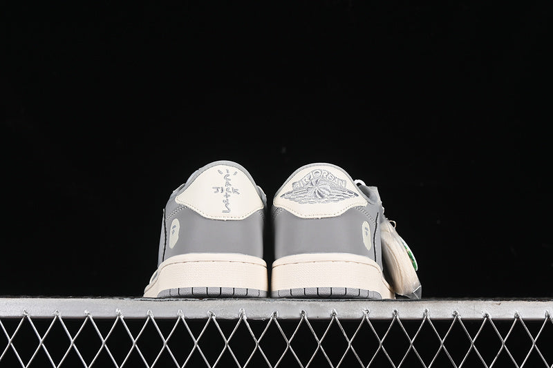 Nike Air Jordan 1 Low BAPE Travis Scott Fragment Design OG SP Grey White Sneakers