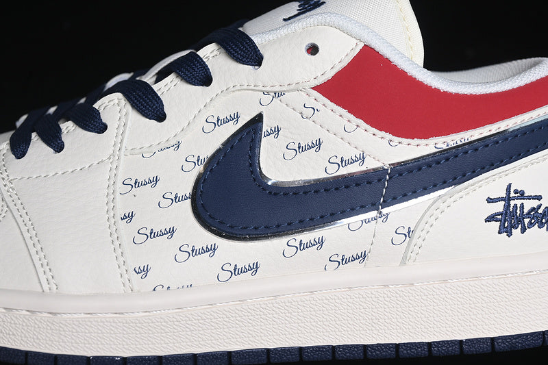 Nike Air Jordan 1 Low Red Blue White Sneakers