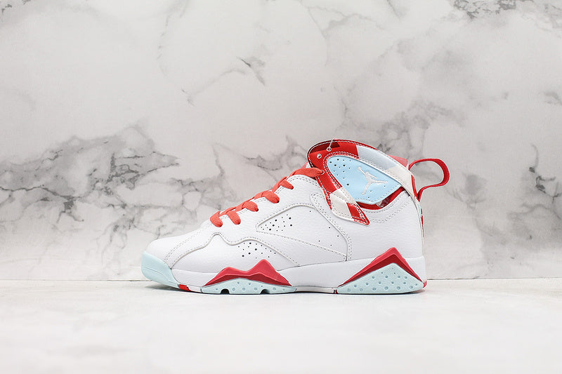 Nike Air Jordan 7 Retro Mist White Red Sneakers
