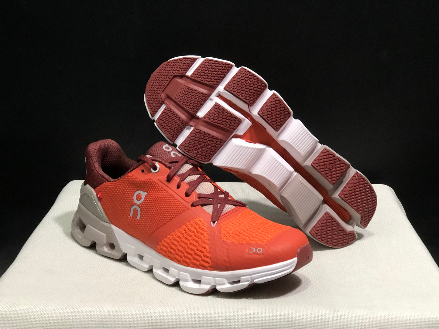 On Running Cloudflyer Shock-Absorbing Running Shoes Flame Red