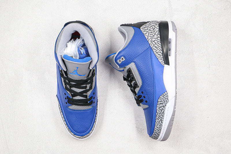 Nike Air Jordan 3 Varsity Royal Cement Sneakers