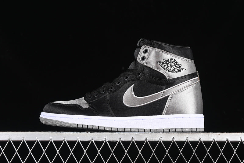 Nike Air Jordan 1 High OG Satin Shadow Black Medium Grey Sneakers