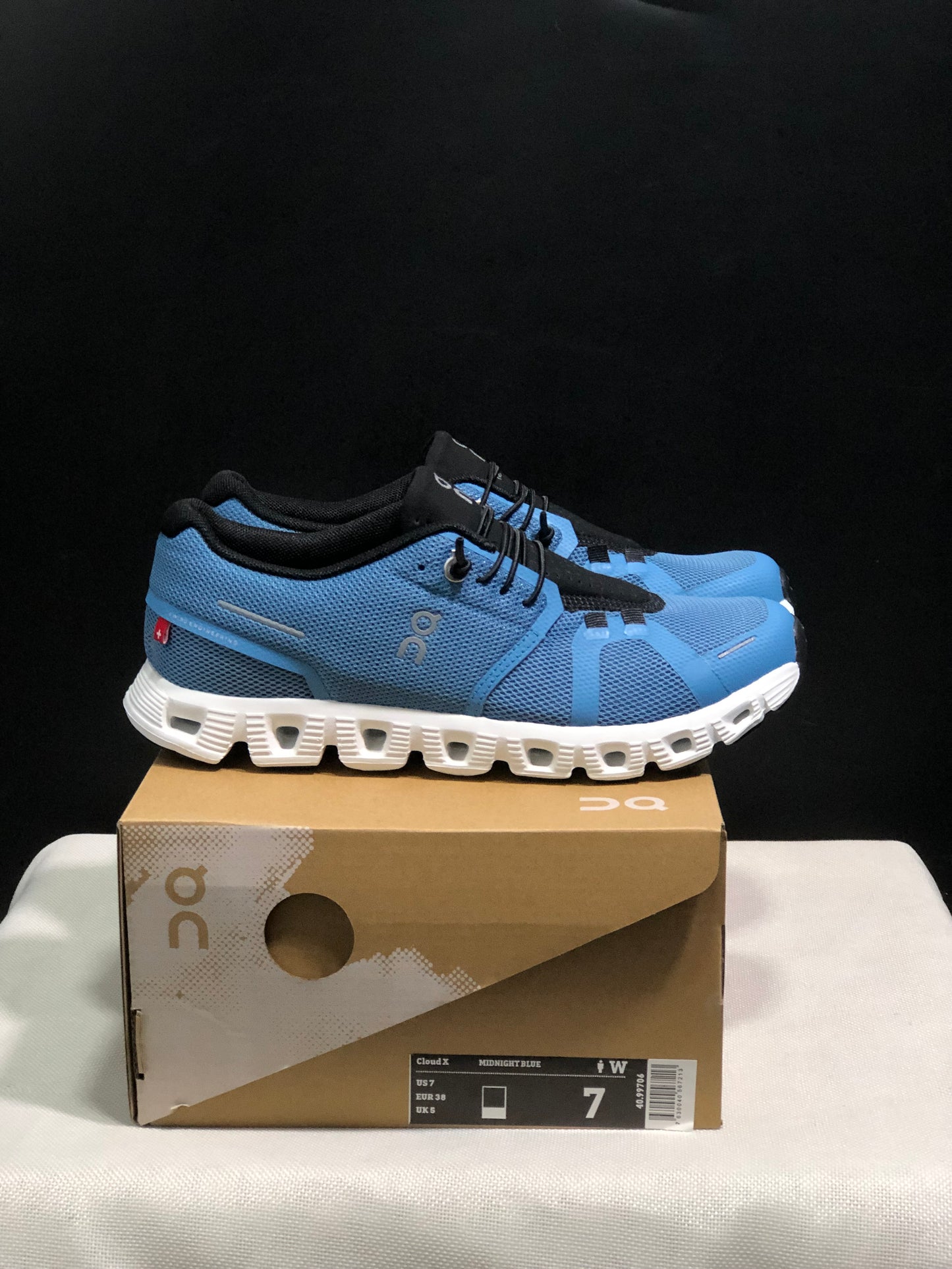 On Running Cloud 5 Lightweight Running Shoes Midnight Blue/Black