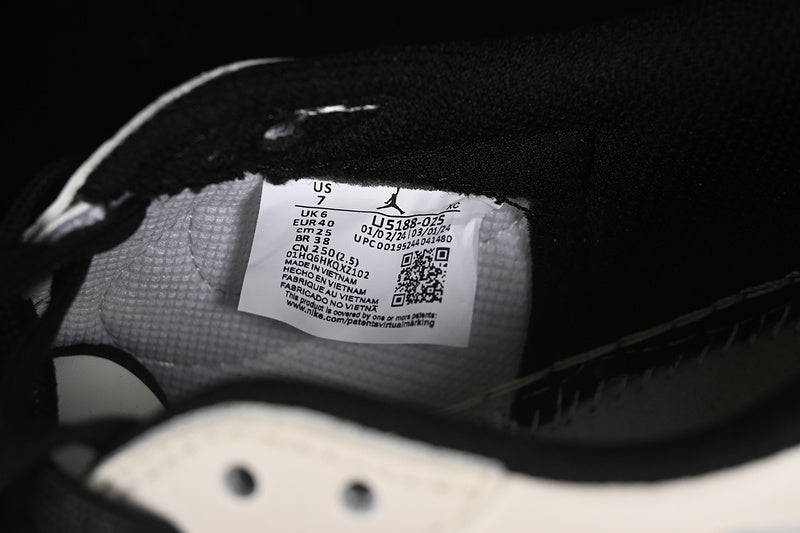 Travis Scott Fragment Design Nike Air Jordan 1 Low OG SP Black White Casual Sports Shoes