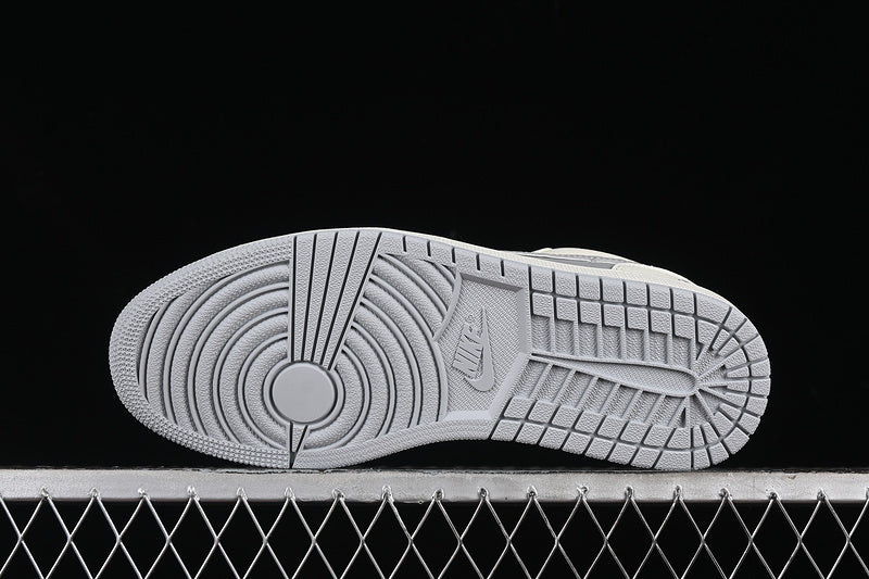 Nike Air Jordan 1 Low White Grey Silver Sneakers
