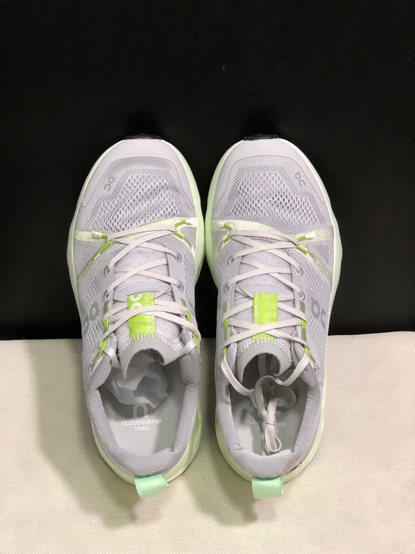 On Running Cloudsurfer Trail Waterproof Comfortable And Breathable Running Shoes Frost/Lima