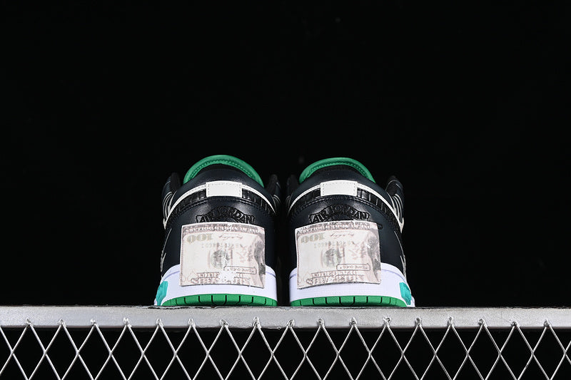 Nike Air Jordan 1 Low Cny Black Lucky Green White Sneakers