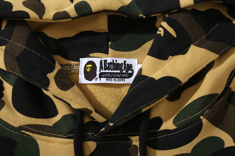 A Bathing Ape BAPE Camouflage Kangaroo Hoodie Yellow